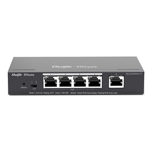 You Recently Viewed Ruijie Reyee RG-ES205GC-P 5 Port Gigabit Smart Cloud Mananged Switch Image