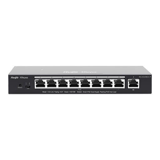 Ruijie Reyee RG-ES209GC-P 9 Port Gigabit Smart Cloud Managed Switch 8x PoE+ 120 W