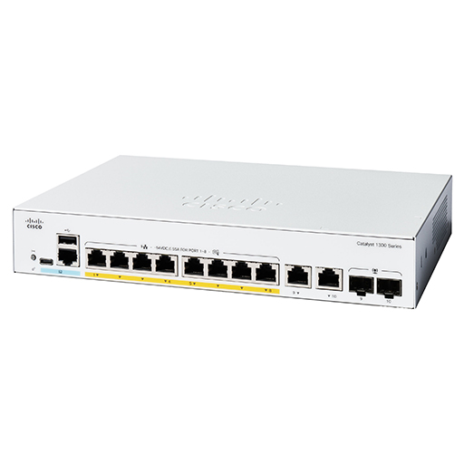 You Recently Viewed Cisco C1300-8FP-2G 8 Port Gigabit + 2x Combo Ports L3 Supported Managed Switch Image