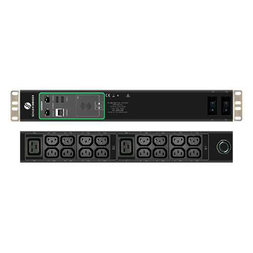 Schleifenbauer GM C8ECDIM1321 Monitored Double Horizontal PDU 5.0 Gateway, 32A, 18 outlets
