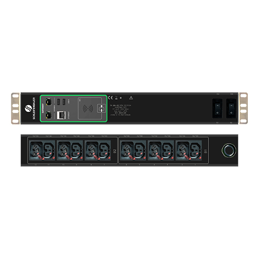 Schleifenbauer GM 649EDMM1323 Monitored Double Horizontal PDU 5.0 Gateway, 32A, 12 outlets