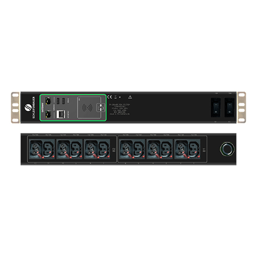 Schleifenbauer GM 7C54DMS1323 Switched Double Horizontal PDU 5.0 Gateway, 32A, 12 outlets