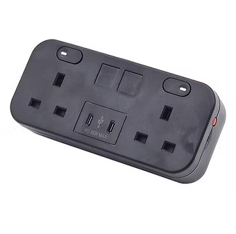 You Recently Viewed Datacel Black 2-way desktop with re-settable 3.15A fuses, 65W Image