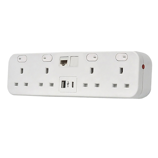 You Recently Viewed Datacel White desktop charger with re-settable 3.15A fuses Image