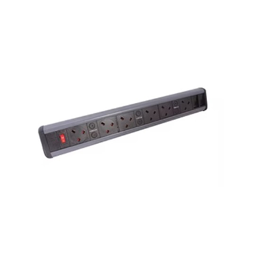 Datacel Black/Grey 6x individually fused power, 2x Cat 6 coupler, master switch