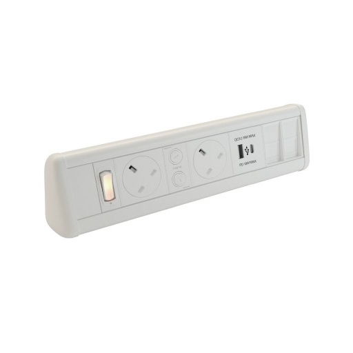 You Recently Viewed Datacel White 2x ind. fused power, USB type A&C charger, 2x Cat 6 coupler, MS Image