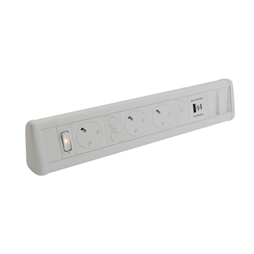 You Recently Viewed Datacel White 3x ind. fused power, USB type A&C charger, 2x Cat 6 coupler, MS Image