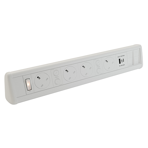 You Recently Viewed Datacel White 4x ind. fused power, USB type A&C charger, 2x Cat 6 coupler, MS Image
