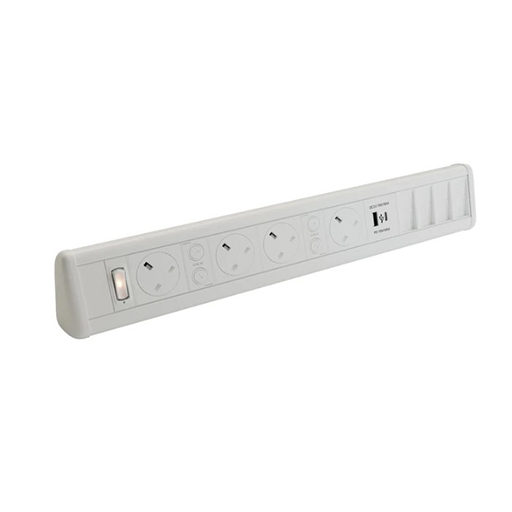 You Recently Viewed Datacel White 4x ind. fused power, USB type A&C charger, 4x Cat 6 coupler, MS Image