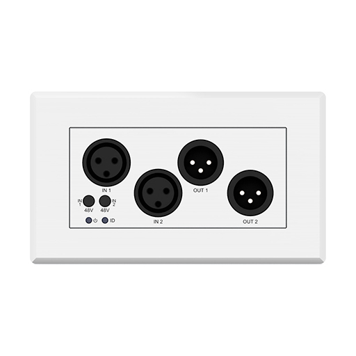 Blustream DA22XLR-WP-EU-V2 2x2 Dante® XLR Audio Converter (White Satin)