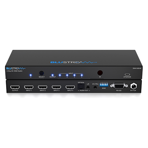 You Recently Viewed Blustream SW41AB-8K 4-Way 8K HDMI 2.1 HDCP 2.3 Switch Image