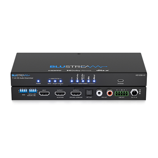 Blustream HD12DB-V2 7.1ch Dolby / DTS Down-Mixing DAC 2-Way HDMI 2.0 Splitter & Scaler