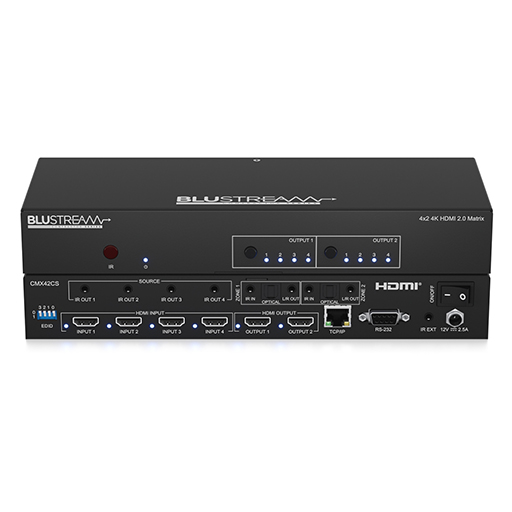 You Recently Viewed Blustream CMX42CS Contractor 4x2 4K 18Gbps HDMI 2.0 Matrix Image