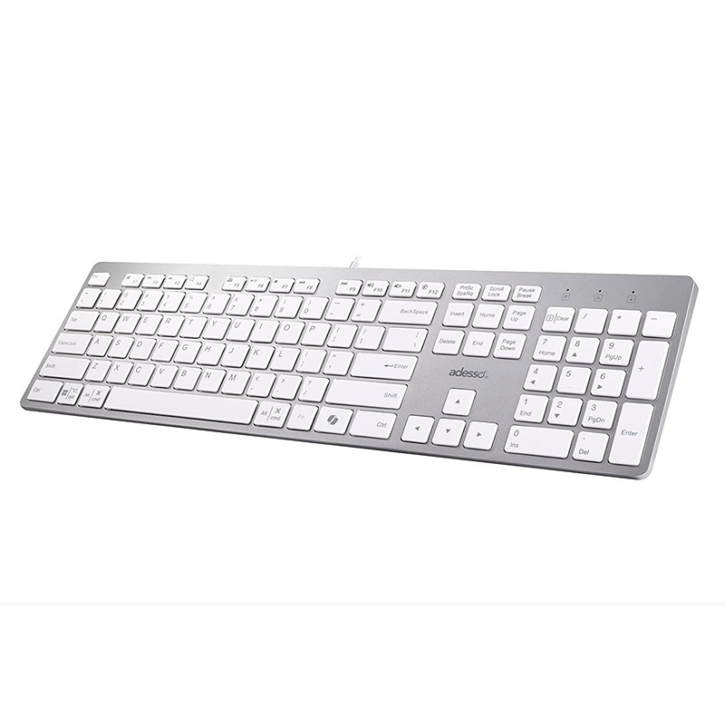 You Recently Viewed Adesso AKB-730UW-UK Multi-OS Scissor switch Desktop Keyboard - Copilot key, USB C Connector Image