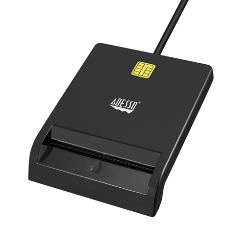 Adesso SCR-100 Contact Smart Card Reader - Banking - Cable USB 2.0