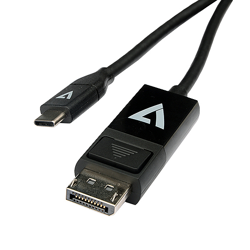 V7 V7UCDP-2M USB-C to Displayport 1.2 Adapter Cable 2 Meters Black
