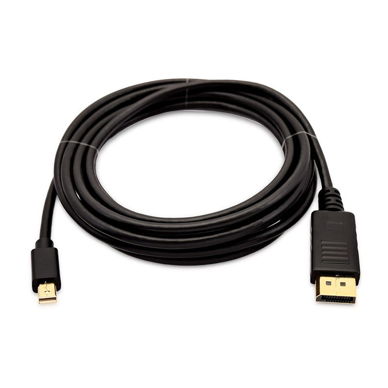 V7 V7MDP2DP-03M-BLK-1E Black Video Cable Mini DisplayPort Male to DisplayPort Male 3m 10ft