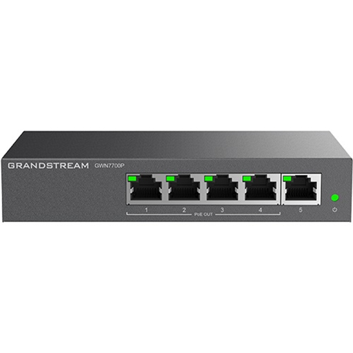 Grandstream GWN7700P UNMANAGED 5-PORT (4 X POE) SWITCH (METAL CASE)