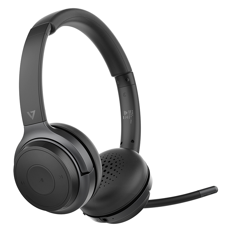 V7 HB600S Wireless On-ear, Over-the-head Stereo Headset - Black, Dark, Grey