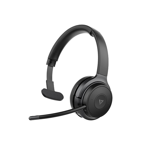 V7 HB605M Wireless On-ear, Over-the-head Mono Headset - Black, Grey 