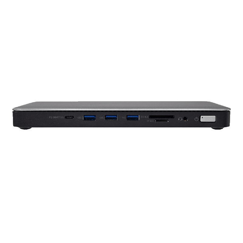 V7 DOCKTB4PT Thunderbolt 4 Docking Station, Charging Capability - Black, Silver