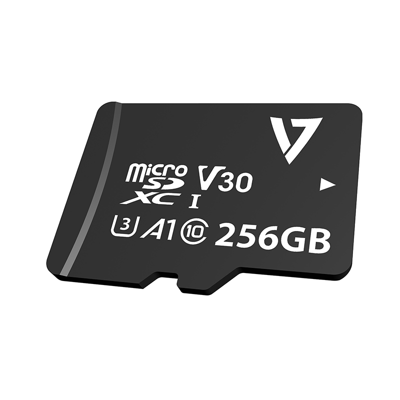 V7 VPMD256GU3 256GB Class 10 U3 A1 V30 Micro SDXC Card + Adapter