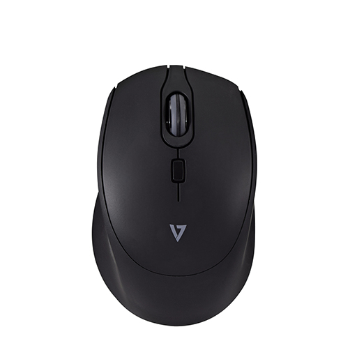 V7 MW350 Wireless Professional Silent Mouse - Optical - 2.4Ghz - Black 