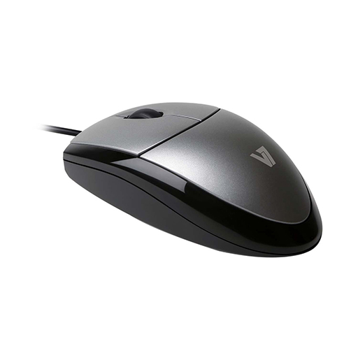 V7 MV3000010-5EC Mouse - USB - Optical - 3 Button(s) - Cable - 1000 dpi - Scroll Wheel
