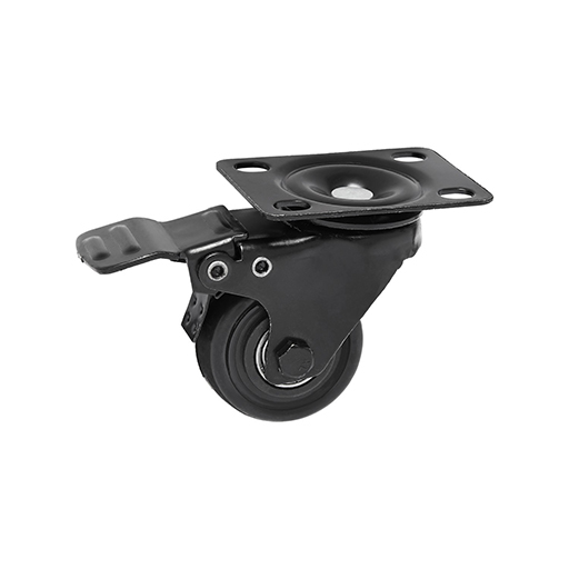 V7 RM4CASTERS-1E Caster - 5.08 cm (2 Inch) Diameter - Steel, Rubber - 4 / Set