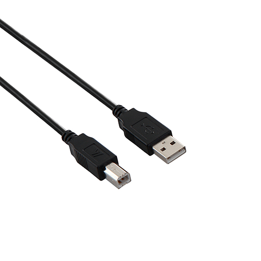 V7 V7E2USB2AB-1.8M 1.83 m Data Transfer Cable USB 2.0 A Male to USB 2.0 B Male  - Black 