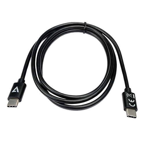 V7 V7USB2C-1M USB-C Data Transfer Cable - 1M (3.3ft), Black 