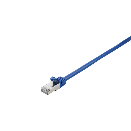 V7 V7CAT7FSTP-50C-BLU Blue Cat7 Shielded & Foiled (SFTP) Cable RJ45 Male to RJ45 Male 0.5m