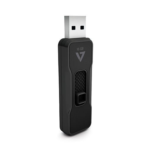 V7 VP316G 16 GB USB 3.1 Flash Drive - Black - 5 Year Warranty