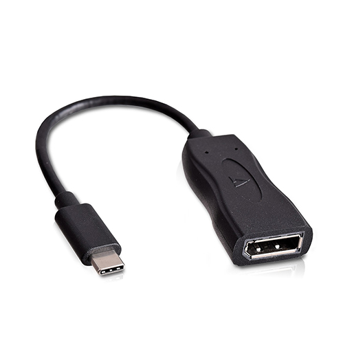 V7 V7UCDP-BLK-1E USB-C Male to DP (DisplayPort) Female Dongle cable adapter. Black