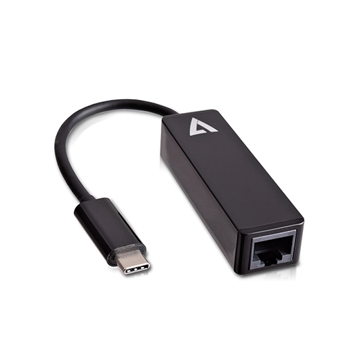 V7 V7UCRJ45-BLK-1E Black USB Video Adapter USB-C Male to RJ45 Male