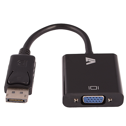 V7 CBLDPVGA-1E Black Video Adapter DisplayPort Male to VGA Female