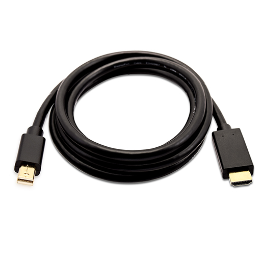 V7 V7MDP2HD-02M-BLK-1E Black Video Cable Mini DisplayPort Male to HDMI Male 2m 6.6ft