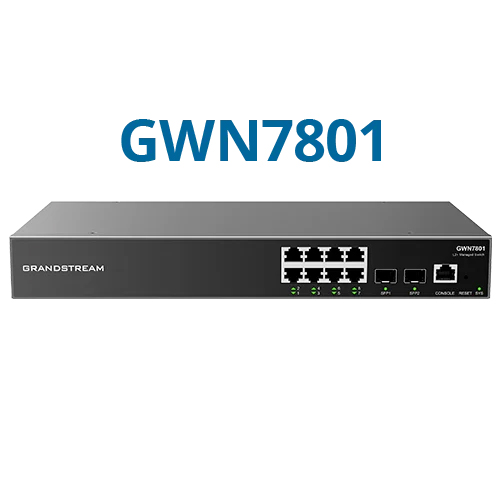 You Recently Viewed Grandstream GWN7801 NETWORK SWITCH 8 X GBE, 2 X SFP PORTS Image