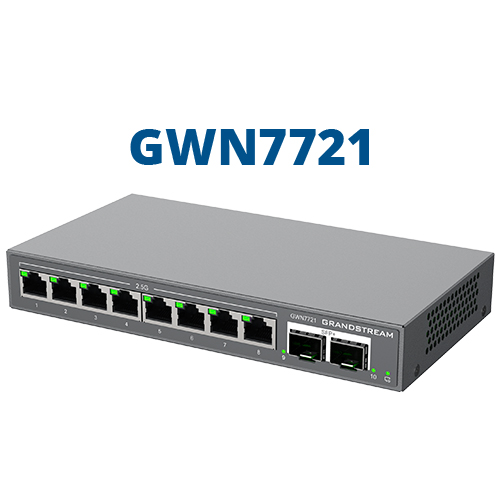 Grandstream GWN7721 10-port Layer 2 Lite Managed 2.5-Gigabit Network Switch
