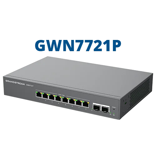 Grandstream GWN7721P 10-port Layer 2 Lite Managed 2.5-Gigabit Network Switch
