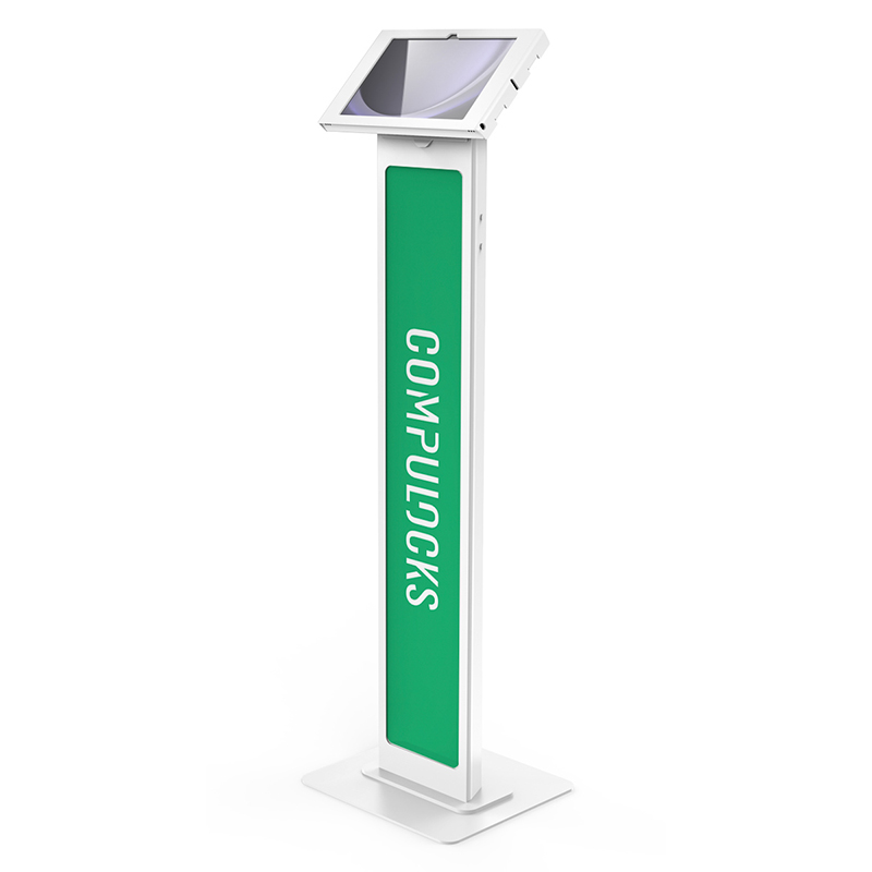 Compulocks 140W11GAPX9W Galaxy Tab A9+/A11+ Apex Enclosure Brandable Floor Stand White