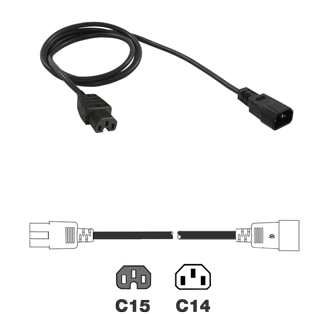You Recently Viewed 2m IEC C14 (M) to IEC C15 (F) Hot Condition Power Lead Image