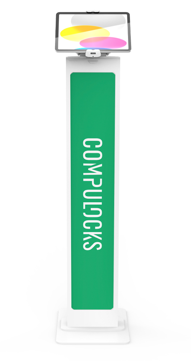 You Recently Viewed Compulocks 140WUCLGVWMW Universal Tablet Cling Brandable Floor Stand White Image