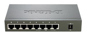 D-Link DES-1008PA 8-Port Fast Ethernet PoE Desktop Switch