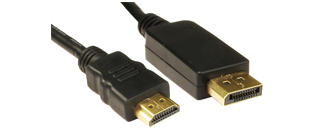 2mtr Display Port Male - HDMI Male