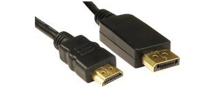2m Display Port Male To HDMI Cable Male