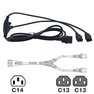 You Recently Viewed IEC Male (C14) - 2 x IEC Female (C13) Y Split Extension Lead Image