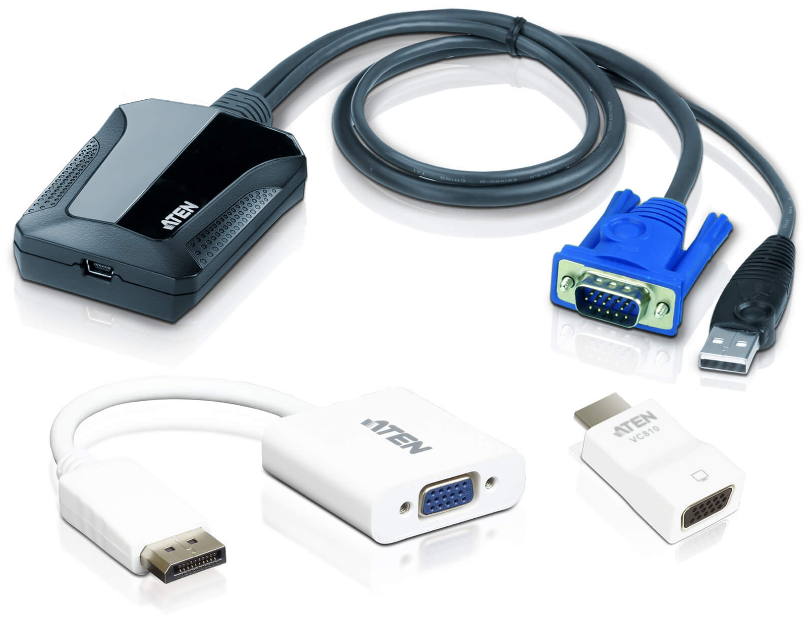 You Recently Viewed Aten CV211CP Laptop USB KVM Console Crash Cart Adapter IT Kit Image