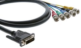 Kramer DVI–A(M) to 5 BNC(M) Breakout Cable