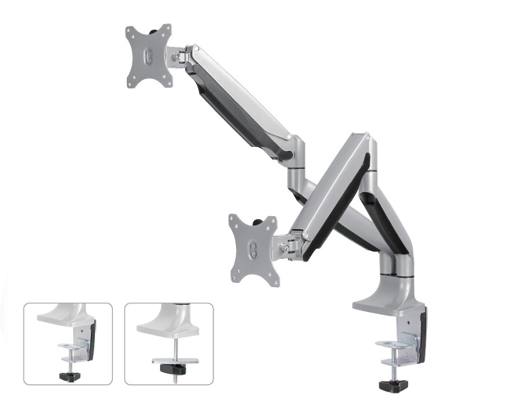 You Recently Viewed Neomounts NM-D750DSILVER Full Motion Dual Desk Mount - Silver Image